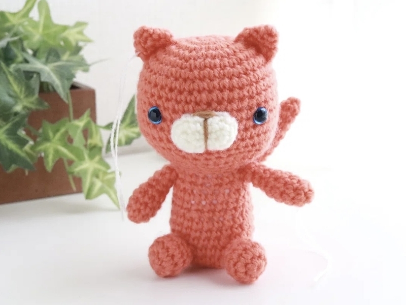 Lesson3 ねこのロッタを編んでみた - ルイたんといっしょ。