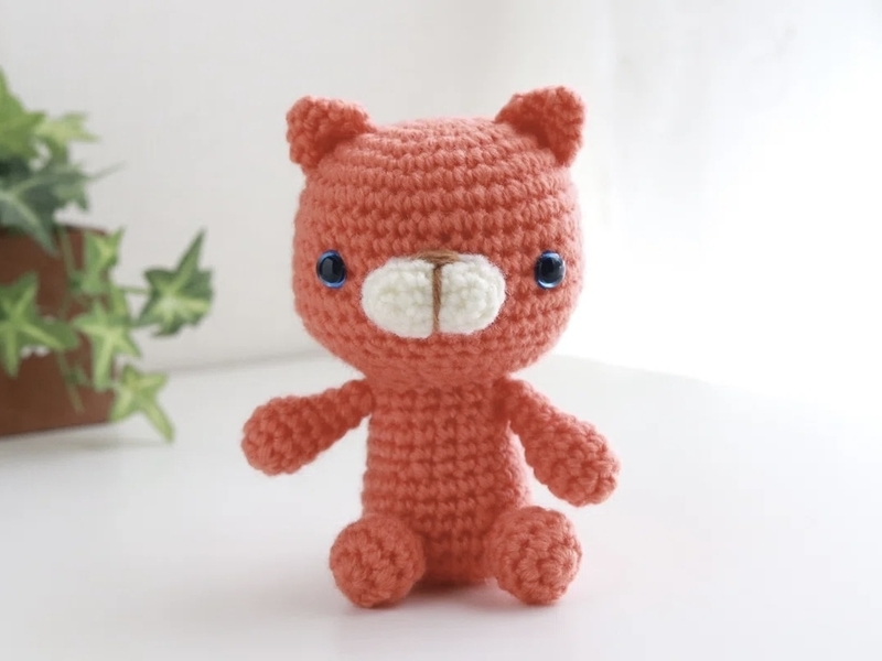 Lesson3 ねこのロッタを編んでみた - ルイたんといっしょ。