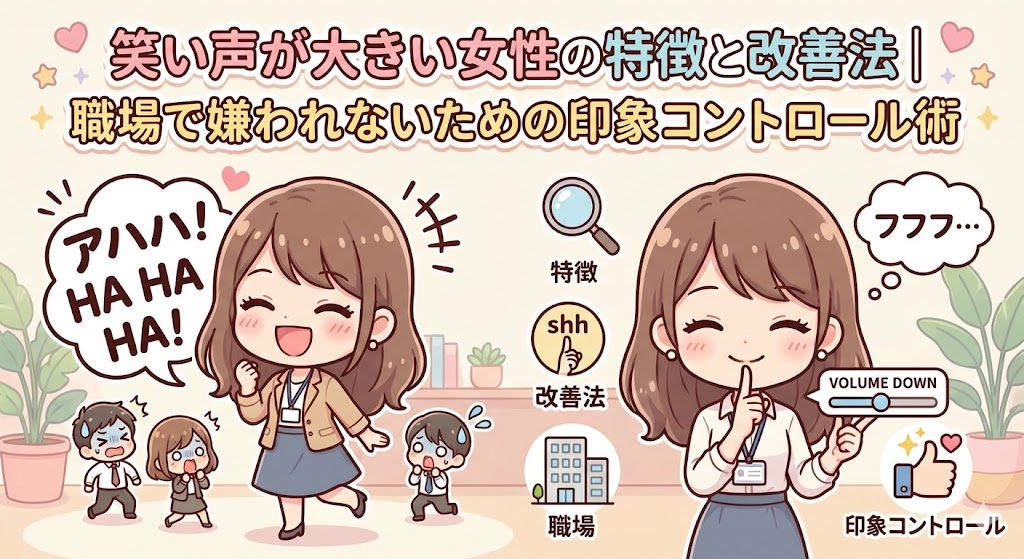 笑い声が大きい女性の特徴と改善法|職場で嫌われないための印象コントロール術 - 思索のかけら