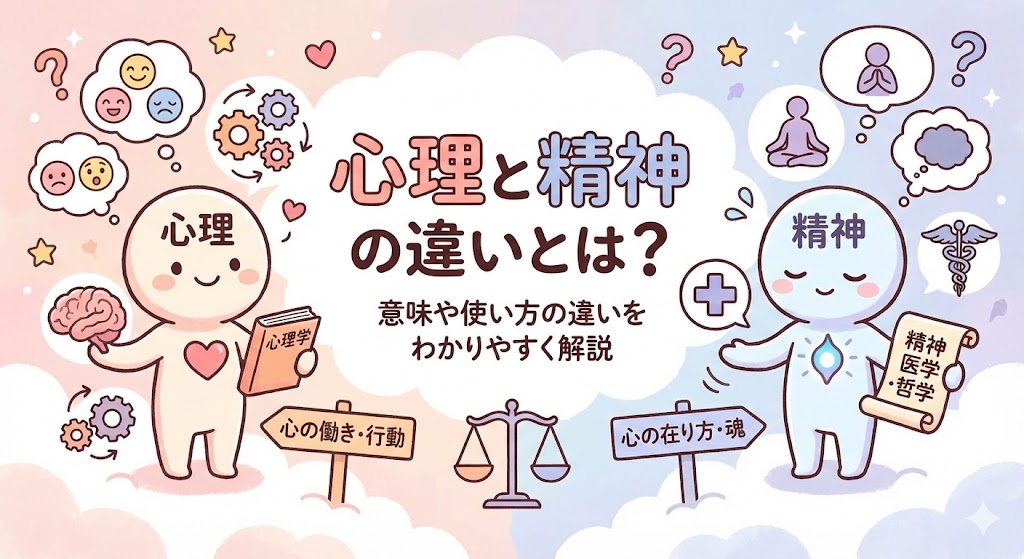 心理と精神の違いとは?意味・使い分け・学問・資格までわかりやすく解説 - 彩り豊かな日常