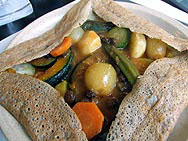 夏野菜のカレー風味ガレット