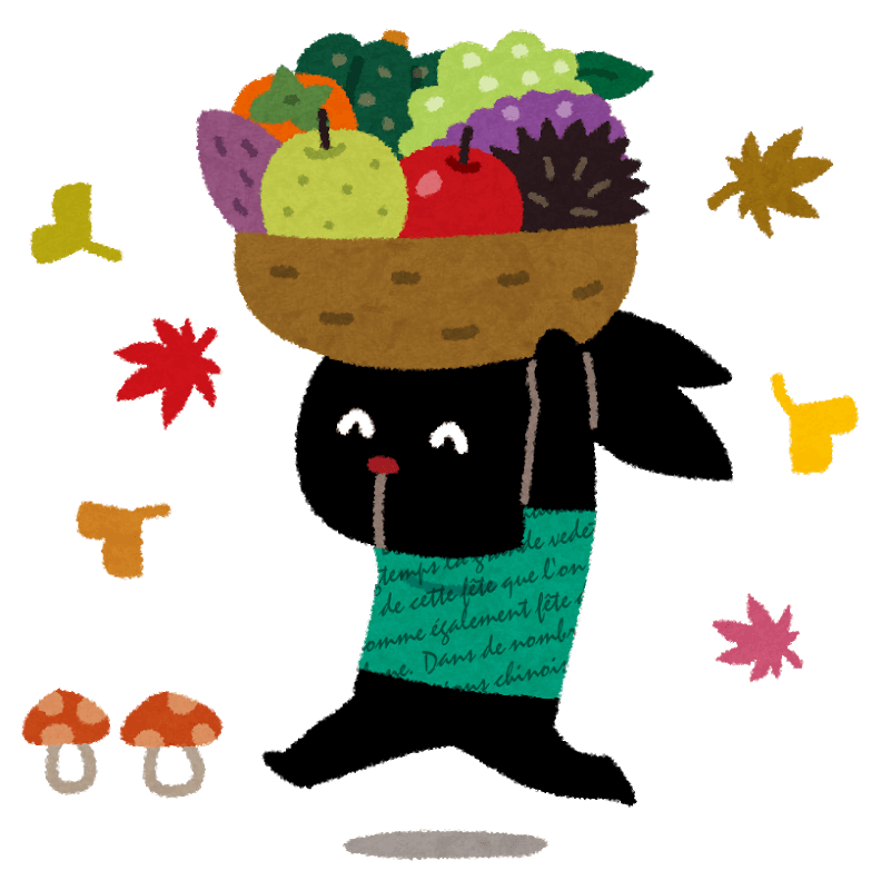 秋の味覚のイラスト 食欲の秋