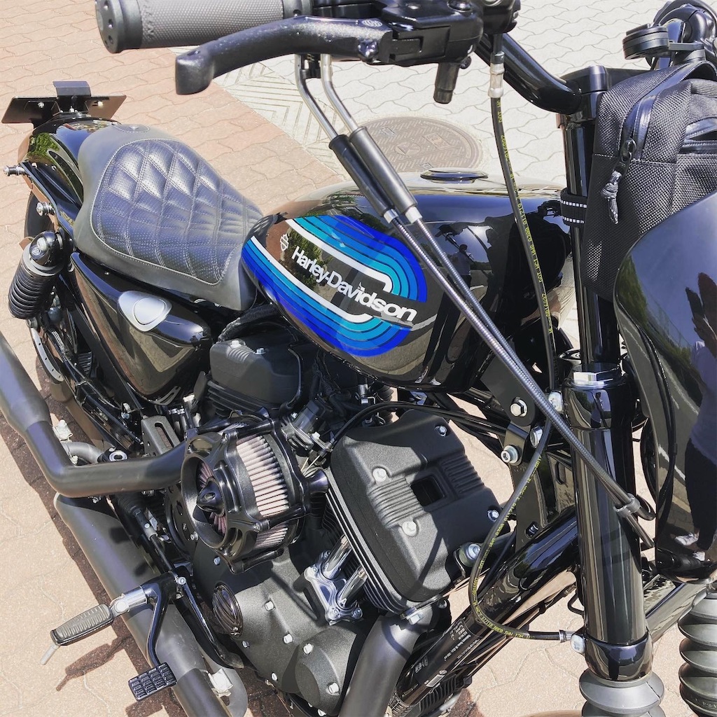 iron1200、xl1200ns純正ハンドルバー XL1200NS ハンドル ハーレー 純正 中古 バイク 部品 スポーツ