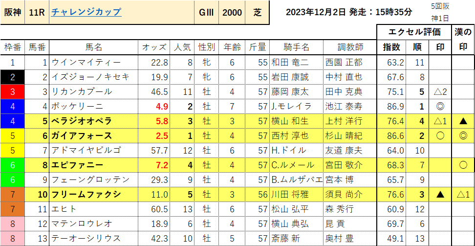 JRA 競馬 チャレンジカップ