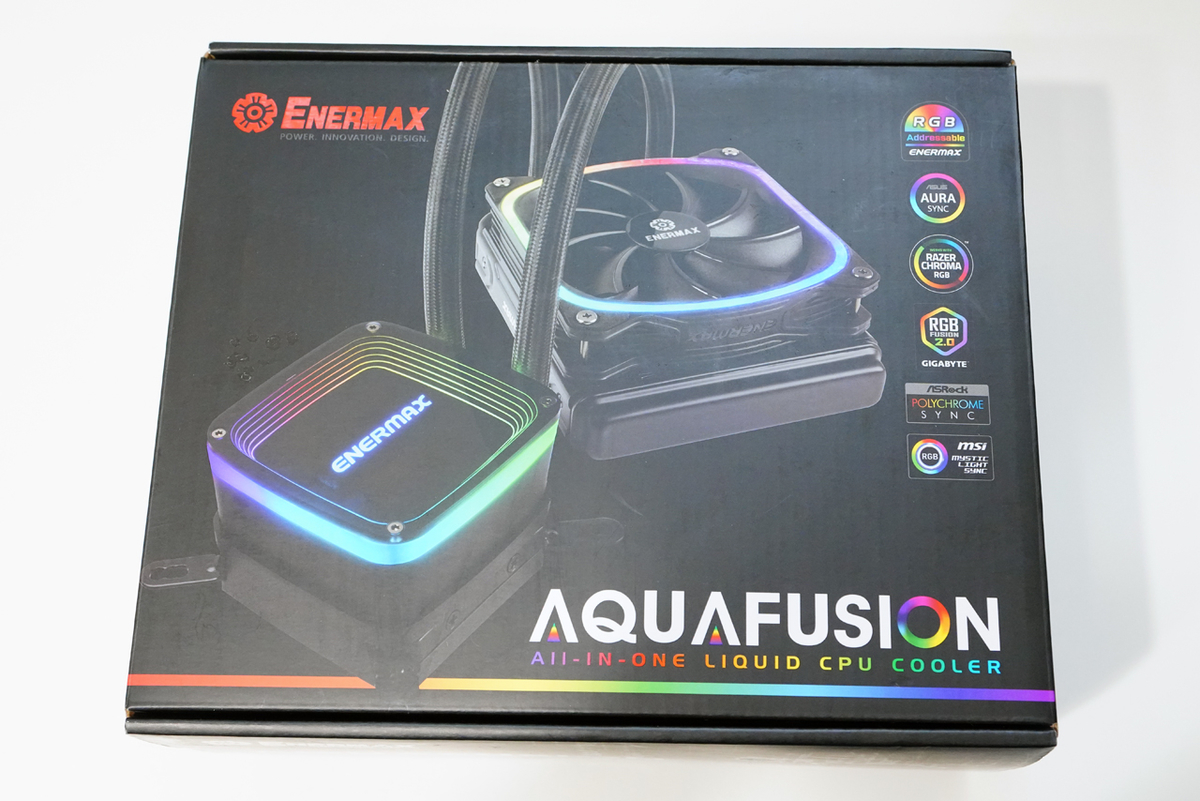 CPU簡易水冷クーラー AQUAFUSION 120mm 貴重な白の120mm簡易水冷』 ENERMAX AQUAFUSION ELC-AQF120-SQA