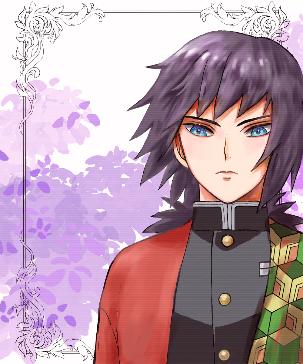鬼滅の刃】冨岡義勇デジタルイラスト ~少しの見直し~ - 森宮里稀のお 【保証書付】 落書き冨岡義勇 キャラクターグッズ