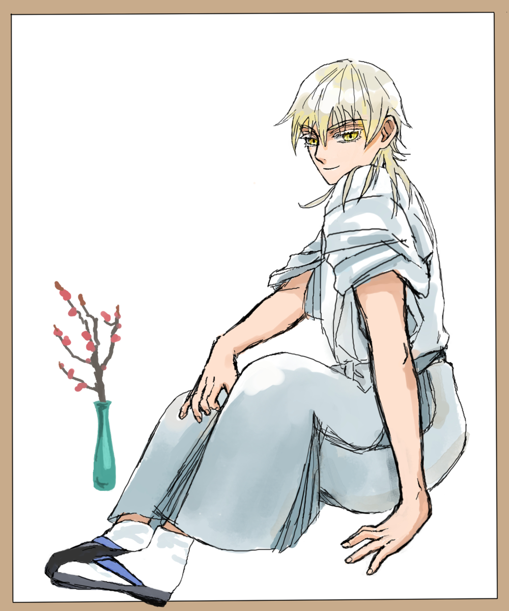 刀剣乱舞 鶴丸国永デジタルイラスト 森宮里稀のお絵描き日記