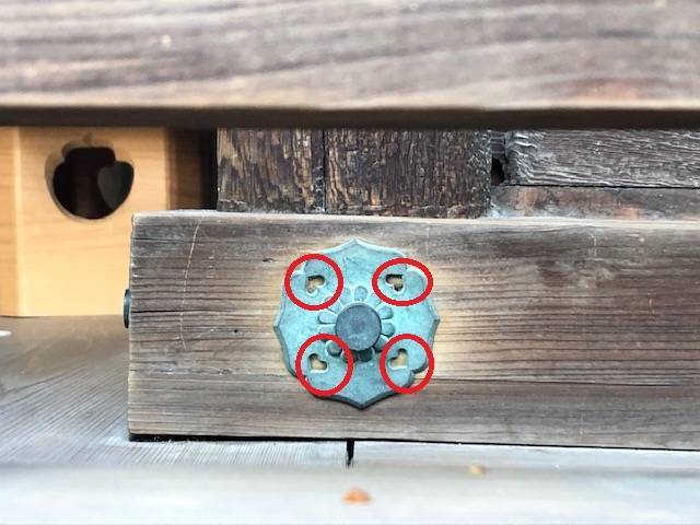 弁天社のハートの模様 唐招提寺