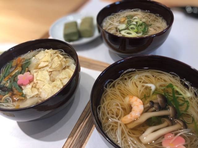 三種類のにゅうめん