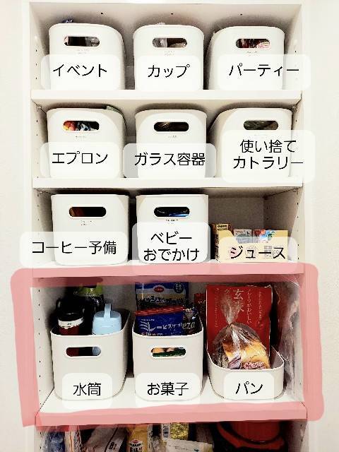 ウォークスルーのオープン棚｜【パントリー収納】は無印やわらか