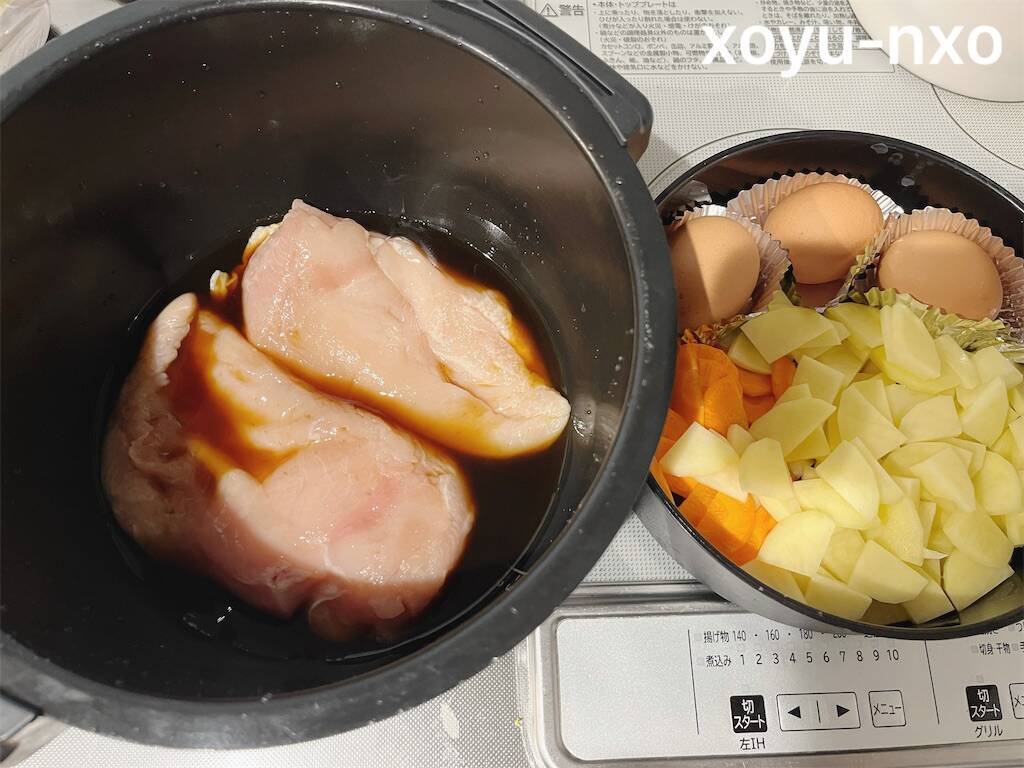 ホットクック】｜『2段調理』で晩ごはん2品を朝のうちに仕込む - ゆー