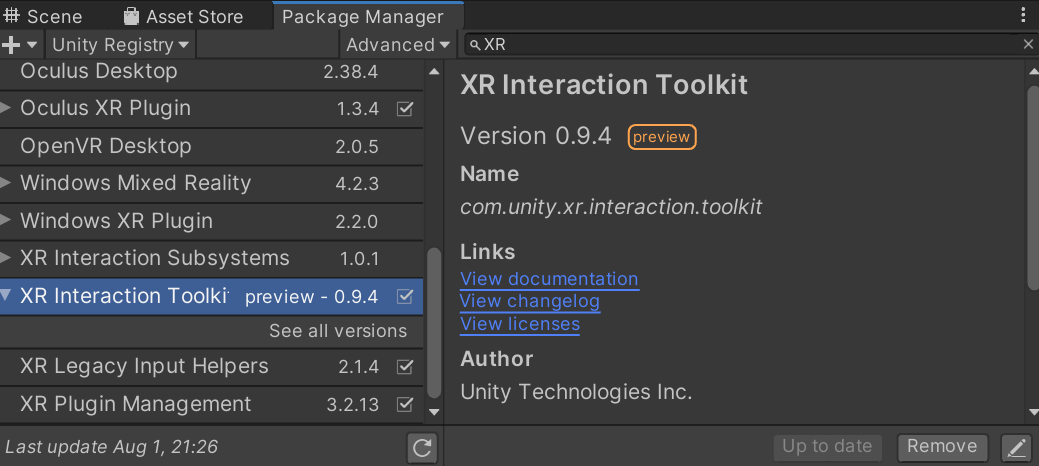XR Interaction Toolkit の環境構築 【XR Interaction Toolkit】 - デニッキ！