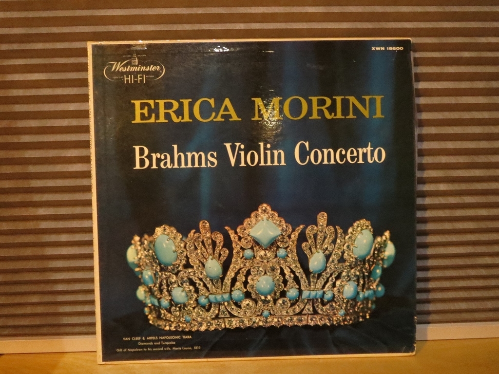 ブラームスのバイオリン協奏曲。エリカ・モリーニのウエストミンスター