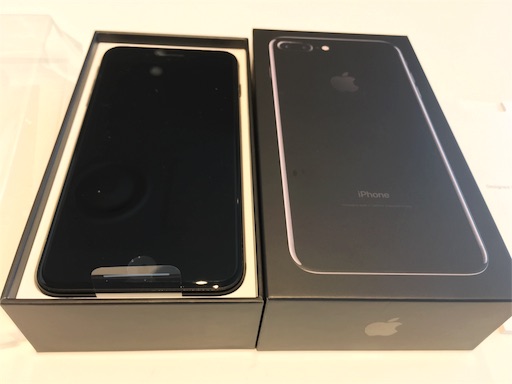 iPhone7Plus256Gジェットブラック、開封しました！！