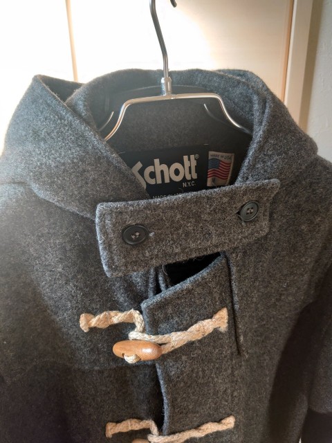 USメイドのSchott（ショット）ダッフルコートはカジュアル感、アメリカ