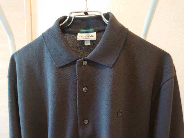 新品未使用タグ付きエディフィス別注LACOSTEフルオープン長袖ポロシャツ LACOSTE/ラコステ別注】24AW新作フルオープン長袖ポロシャツ販売