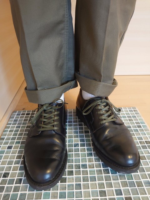 レッドウィング　101 ポストマン　10D　新品シューレース 靴紐換えてみよう！】レッドウィング ポストマンのシューレースをThis