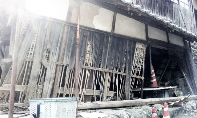 被災した家屋の写真