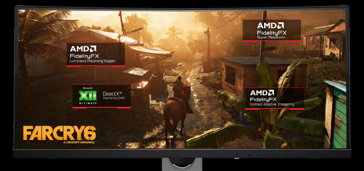 Farcry6のスクリーンショットにRadeonの機能が書き込まれている画像