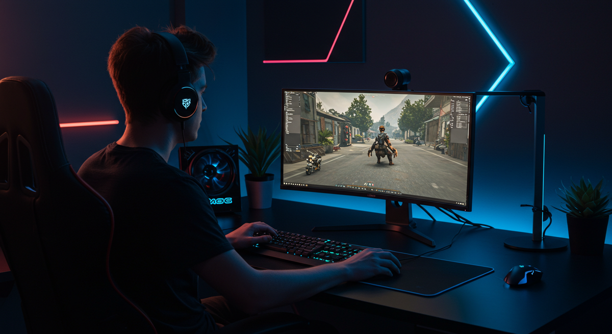 ゲームをPCでプレイしている人