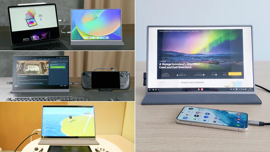モバイルモニターの多様な使い方のイメージ