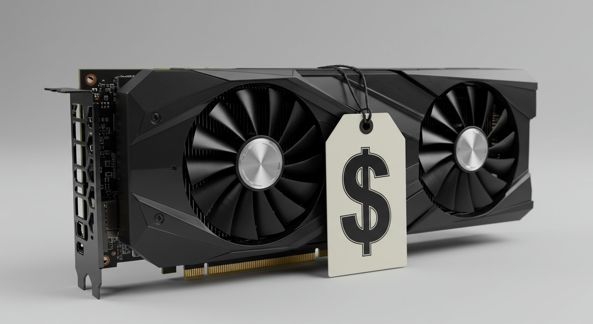 プライスタグの貼られたGPU
