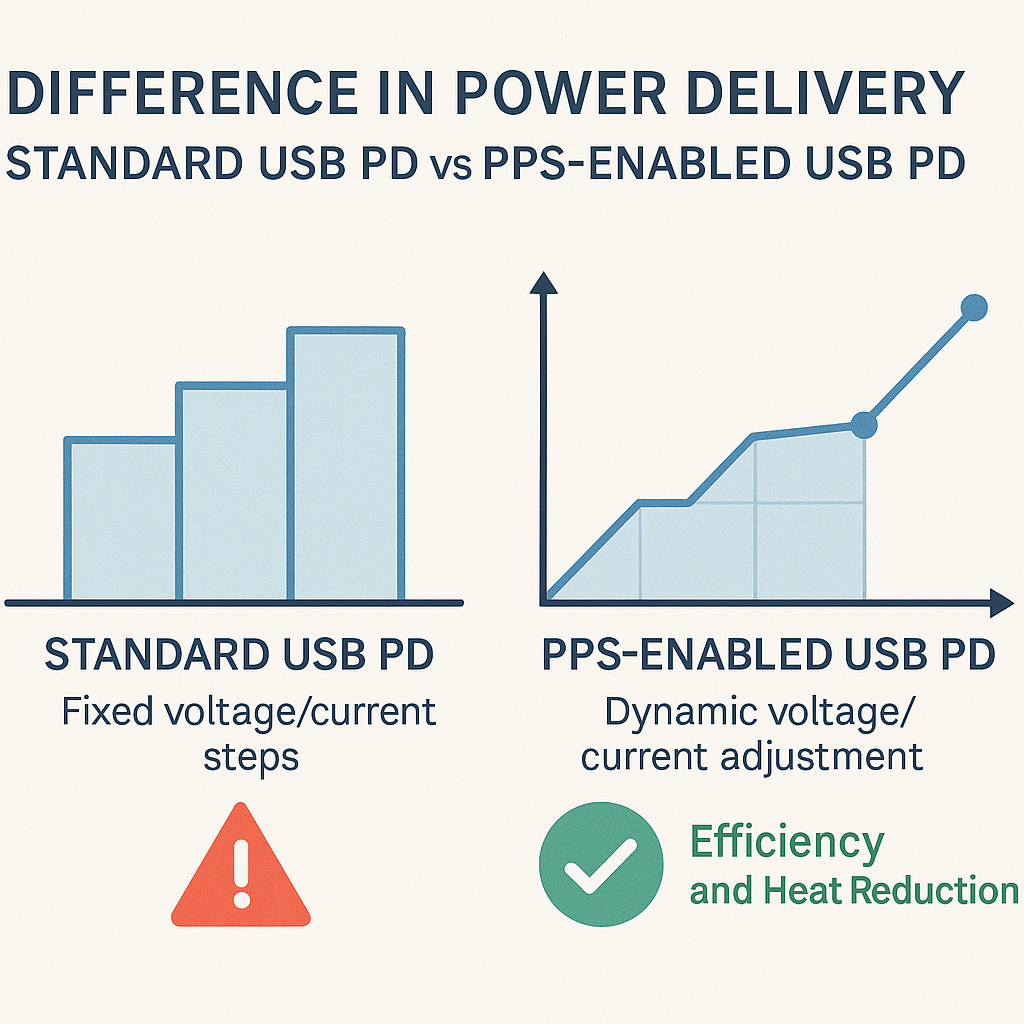 USB PDとPPSの違いの視覚的比較