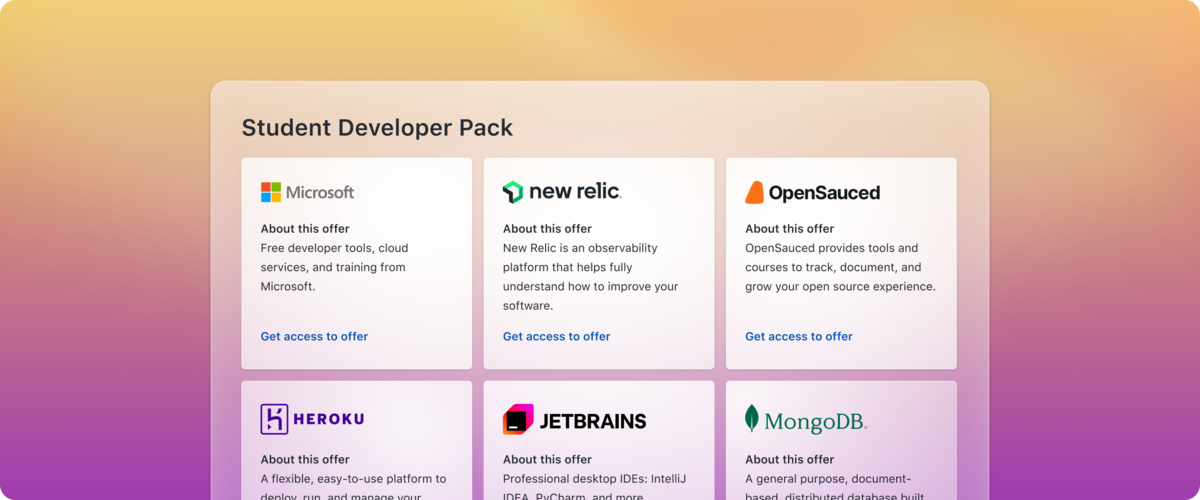 Student Developer Packの一部