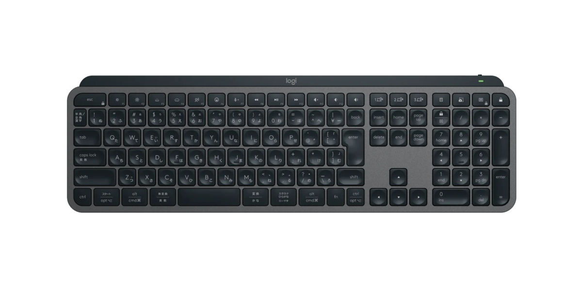 MX Keys Sの真上からの画像