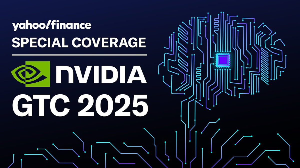 NVIDIAのカンファレンス配信のサムネ。左にロゴ、右にAIがある