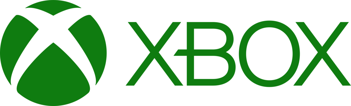 Xboxのロゴ。白背景に緑