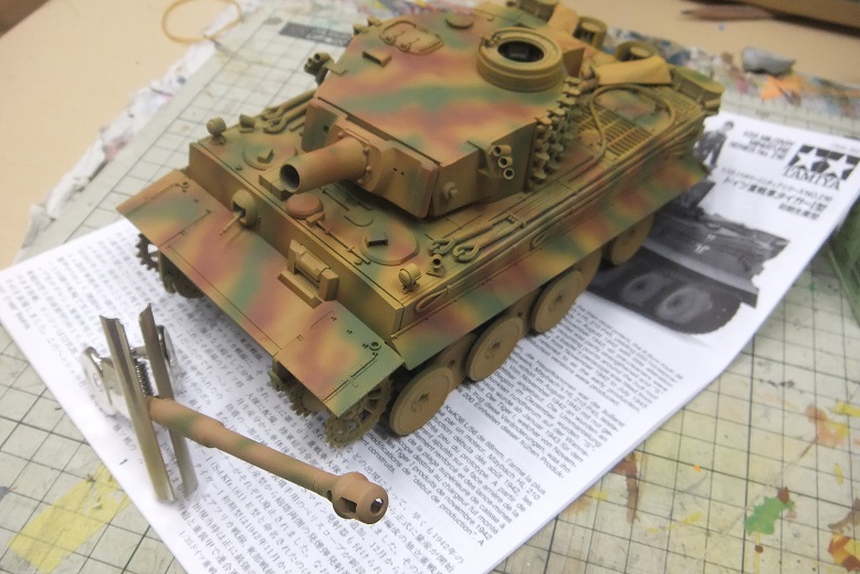 タイガーⅠ戦車を塗装しました。 - 天狗原の模型作り
