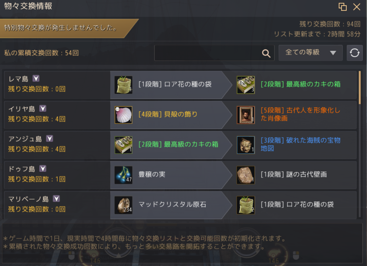 ５１話 大洋の時代 物々交換のコツ Yuの日記