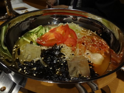  本八幡の「焼肉　栄」の冷麺