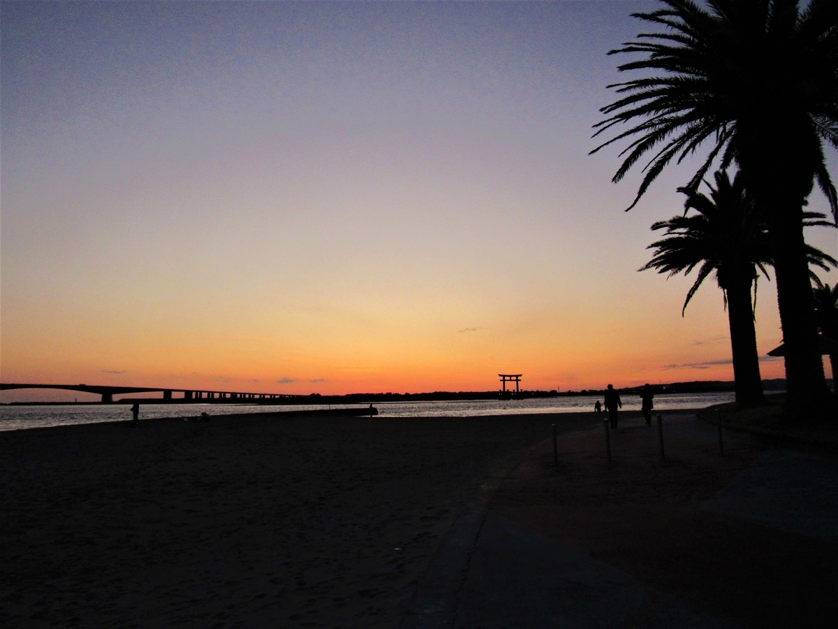 浜ちゃん日記 遠江八景の一つ弁天島赤鳥居の夕日を眺めて Y Hamadaのブログ