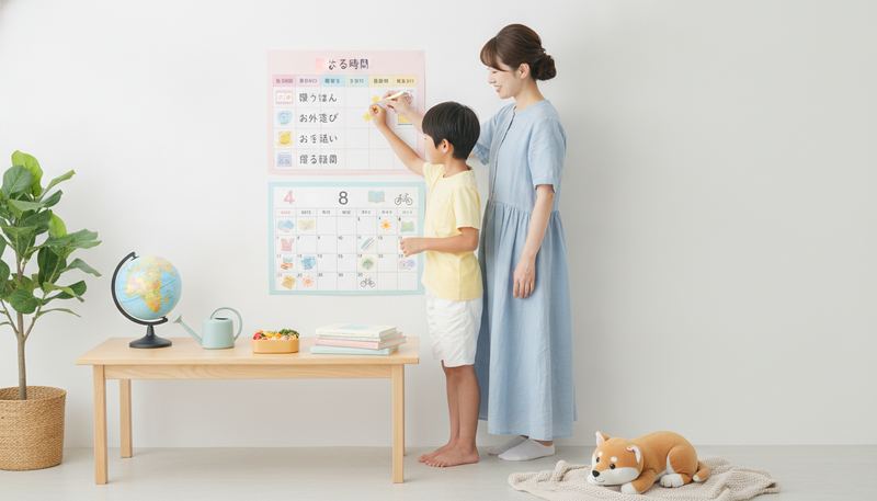 小学生 夏休み 生活リズム 崩れない コツのイメージ