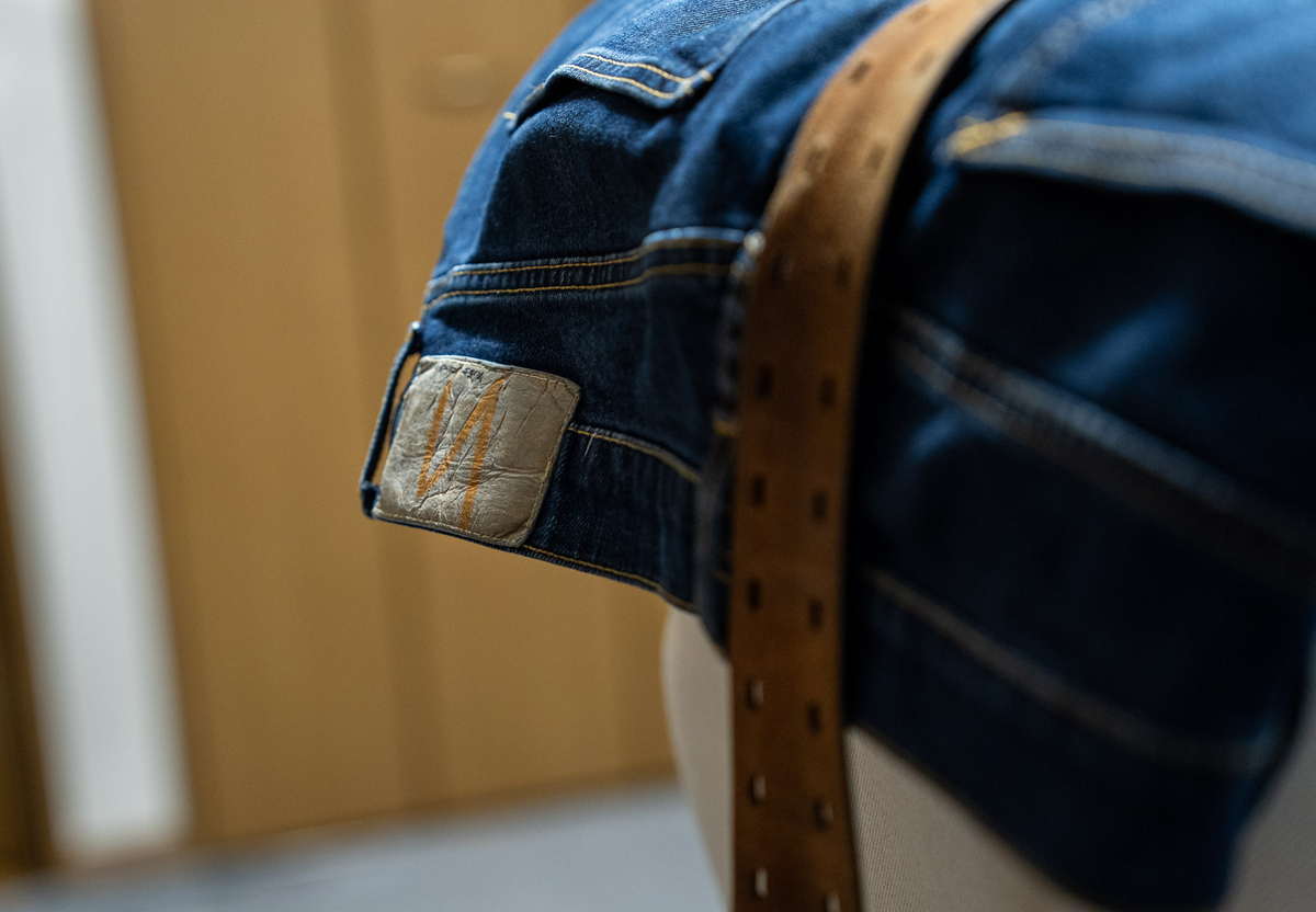 Nudie Jeansのデニムとレザーパッチ