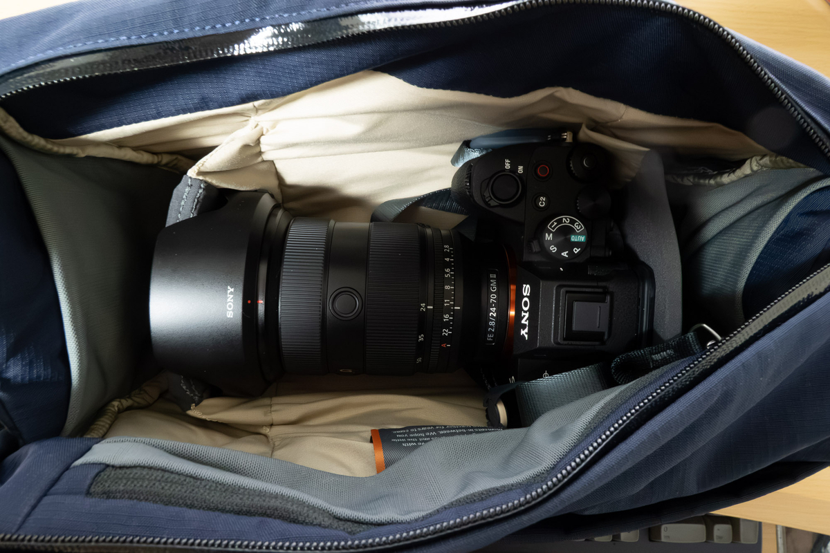 Bellroy Venture Camera Sling 10L α7V FE24-70mm F2.8 GM II 収納