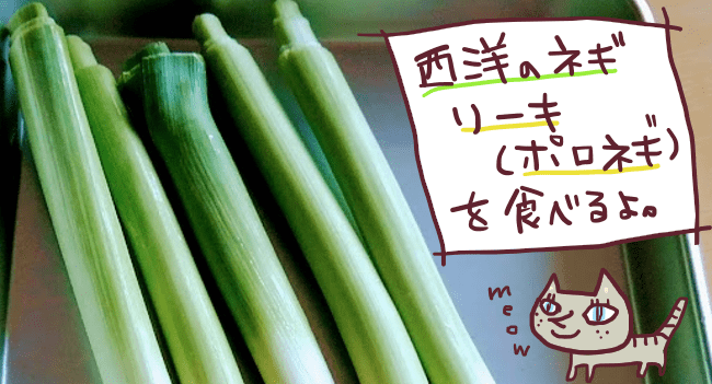 リーキ ポロネギ を料理して食べてみる 西洋ネギ 大人女子ヤギネの食レポブログ