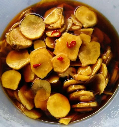 キクイモの醤油漬け
