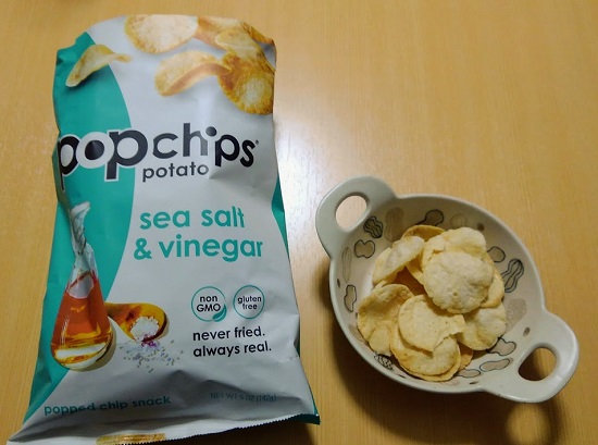 Popchips　ポテトチップス　シーソルト＆ビネガー