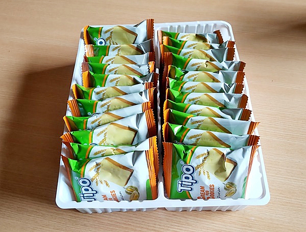 Tipo】ドリアン味の卵クリームクッキーを食べるよ【ベトナム