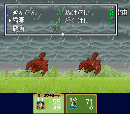 雷雨時に稲妻を選択すると