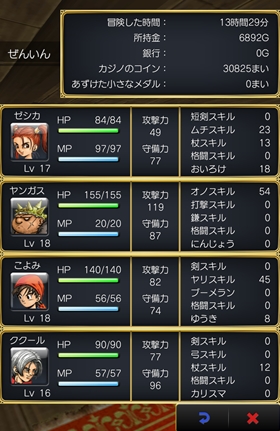 錬金釜ステータス