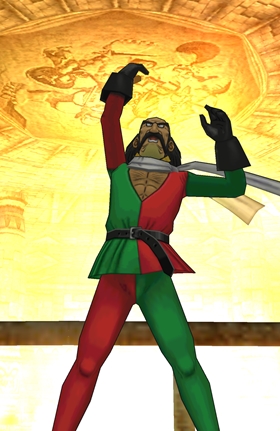 背後に炎をまとうモリー