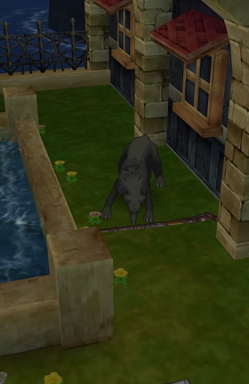 杖はレオパルドの目の前へ落ちる