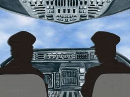 機長と副機長とが会話