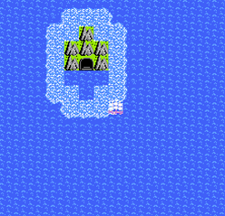 浅瀬に囲まれた海底の神殿