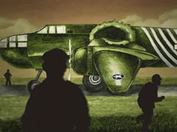 損傷した爆撃機