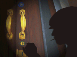 開錠を試みる泥棒